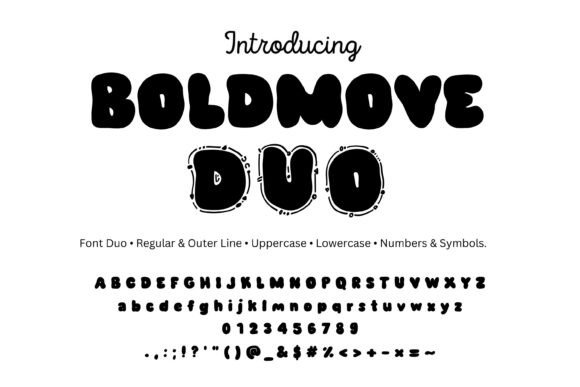 Boldmove: A Chunky, Bubbly Display Font Duo for Playful Branding