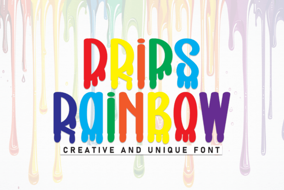 Drips Rainbow Font: A Friendly Display Typeface for Small Business Branding