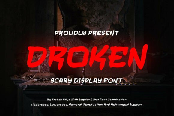 Droken Font Review: Testing a Scary Display Typeface