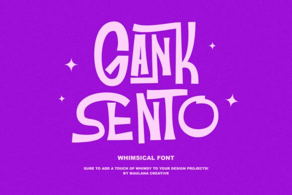 Gank Sento Font: Playful Display Type for Editorial Design