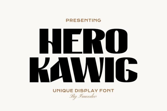 Hero Kawig Font: Bold Display Type for Crafters
