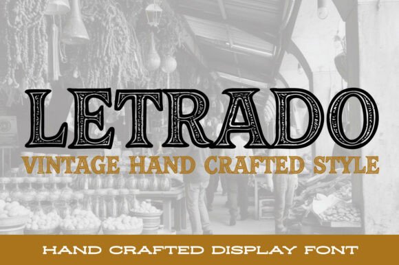 Letrado Font: Rustic Serif Charm for Handmade Crafts