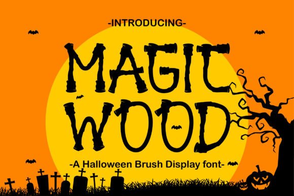 Magic Wood Brush Font for Editorial Design