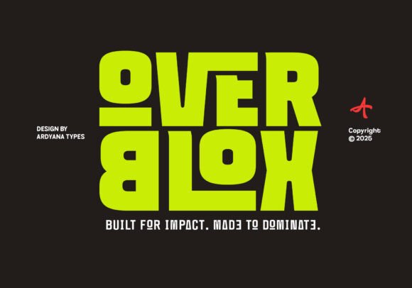 Overblox Regular Font Review for Web Design