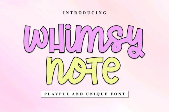 Testing Whimsy Note1 Font for Brand Identity Design