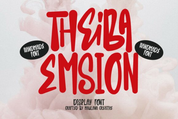 Theiba Emsion Font: Playful Display Type for Web Design